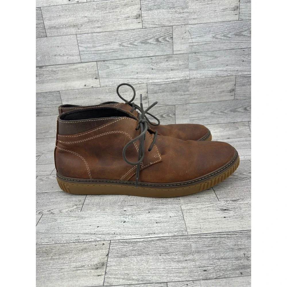 Johnston & Murphy Mens Brown Leather Chukka Boots Lace Up Shoes Size‎ 10.5